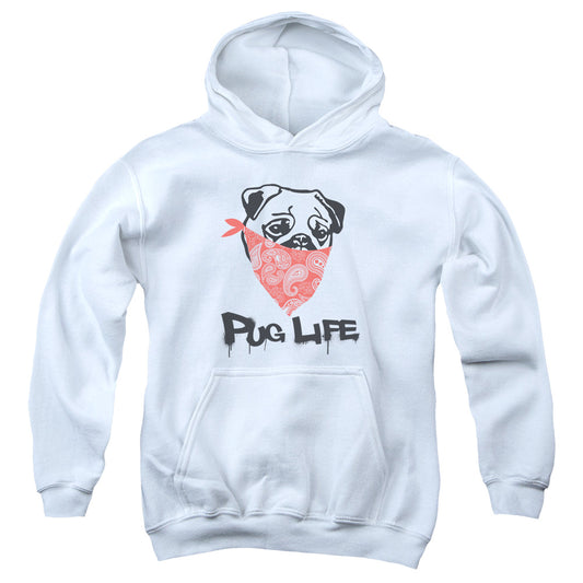 Pug Life - Youth Pull-over Hoodie - White