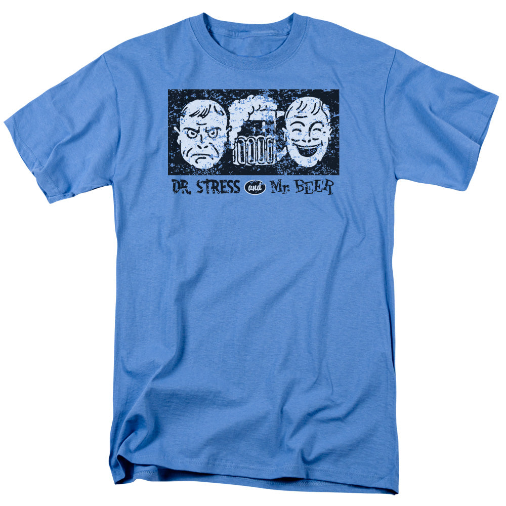 Dr Stress And Mr Beer - Short Sleeve Adult 18 - 1 - Carolina Blue T-shirt