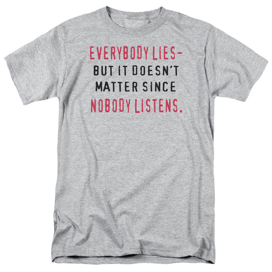 Everybody Lies - Short Sleeve Adult 18 - 1 - Athletic Heather T-shirt