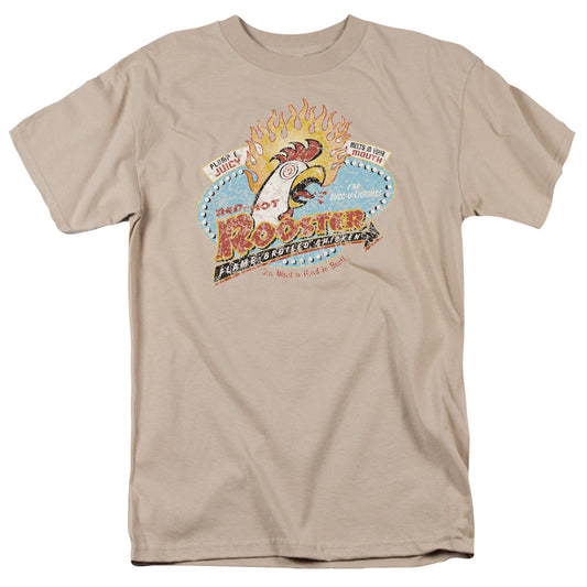Red Hot Rooster - Short Sleeve Adult 18 - 1 - Sand T-shirt
