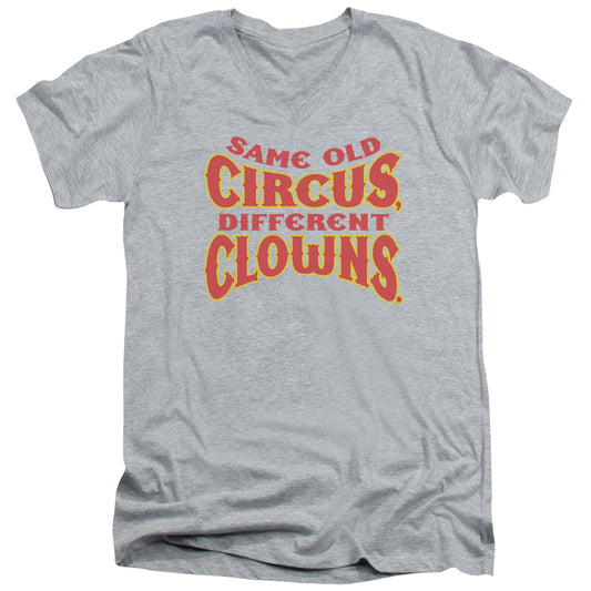 Same Old Circus - Short Sleeve Adult V-neck - Athletic Heather T-shirt