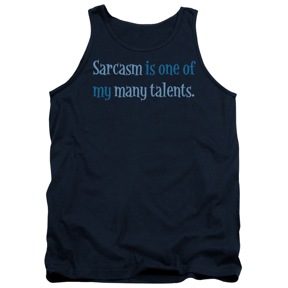 Sarcasm Is A Talent - Adult Tank - Navy
