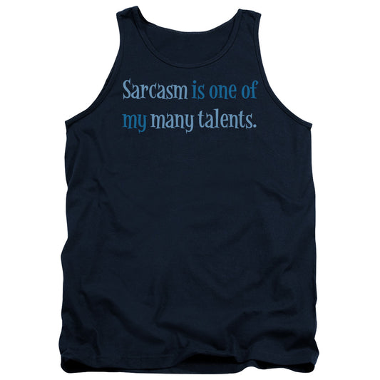 Sarcasm Is A Talent - Adult Tank - Navy
