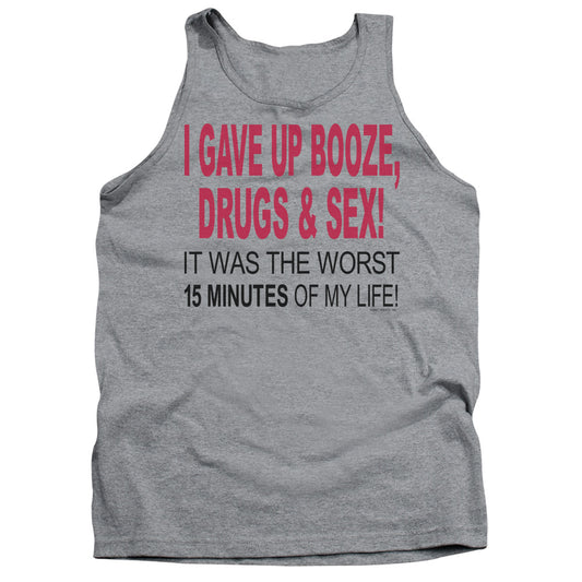 I Gave Up Booze Drugs And Sex - Adult Tank - Athletic Heather