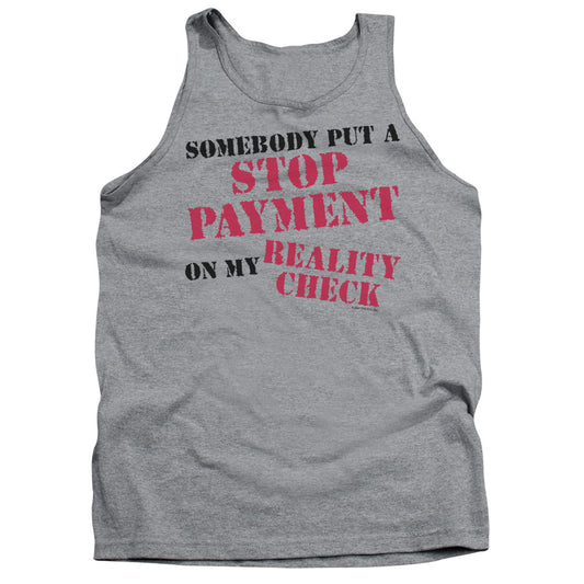 Stop Payment - Adult Tank - Athletic Heather