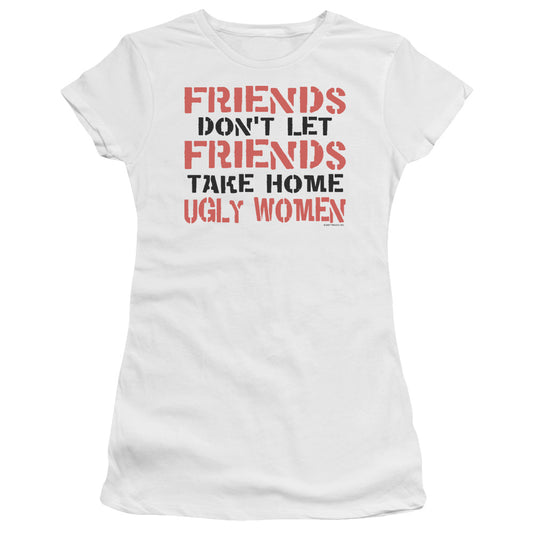 Friends...ugly Women - Short Sleeve Junior Sheer - Athletic Heather T-shirt