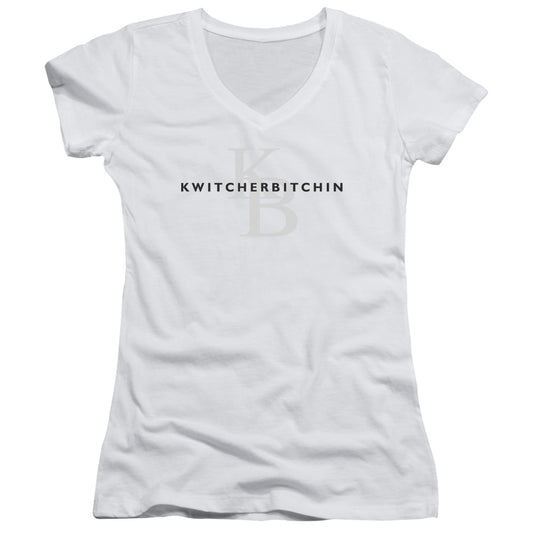 Kwitcherbitchin - Junior V-neck - White