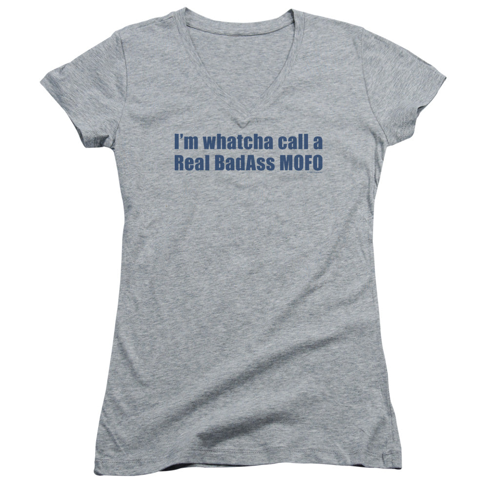 Badass Mofo - Junior V-neck - Athletic Heather