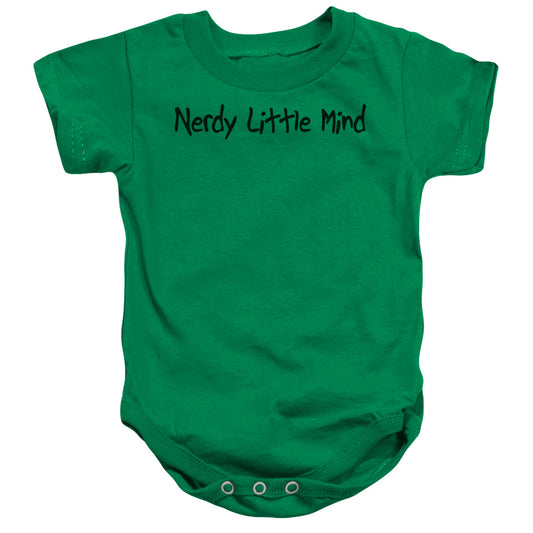 Nerdy Little Mind - Infant Snapsuit - Kelly Green