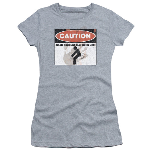 Caution - Short Sleeve Junior Sheer - Athletic Heather T-shirt