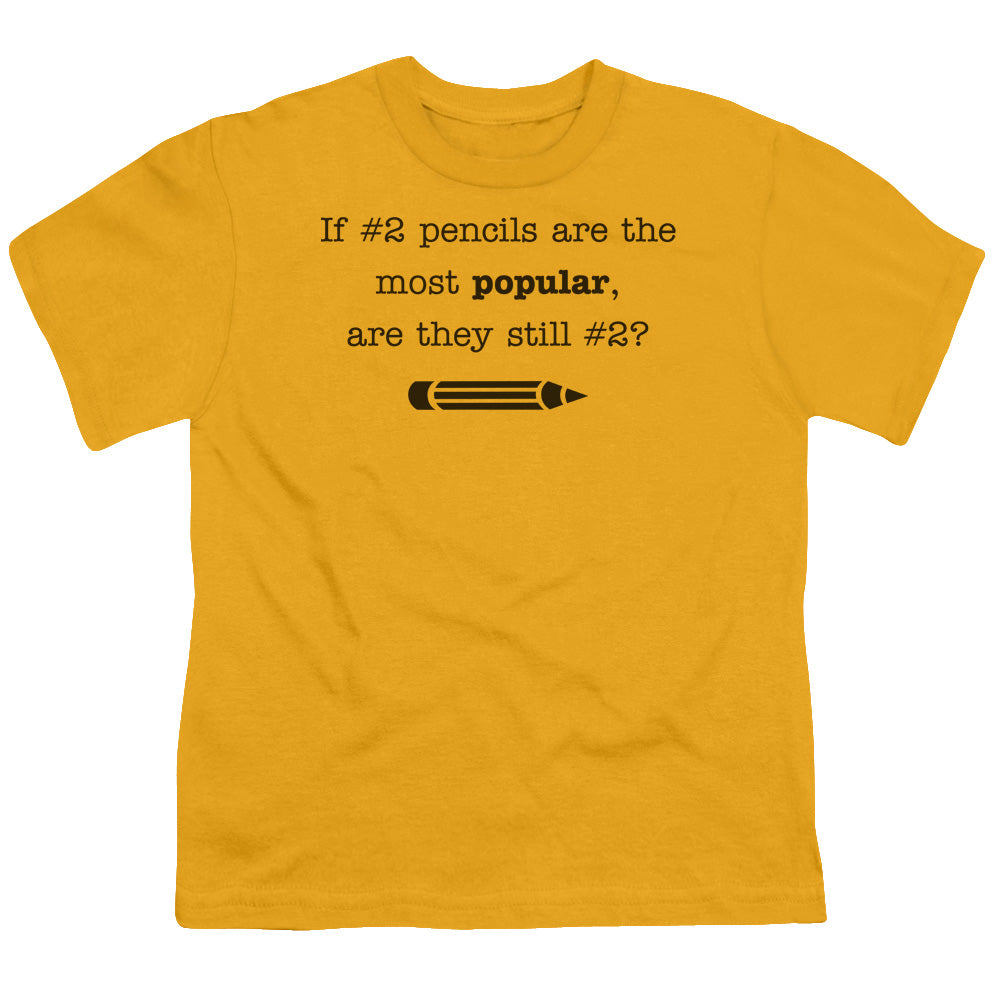 No 2 Pencils - Short Sleeve Youth 18 - 1 - Gold T-shirt