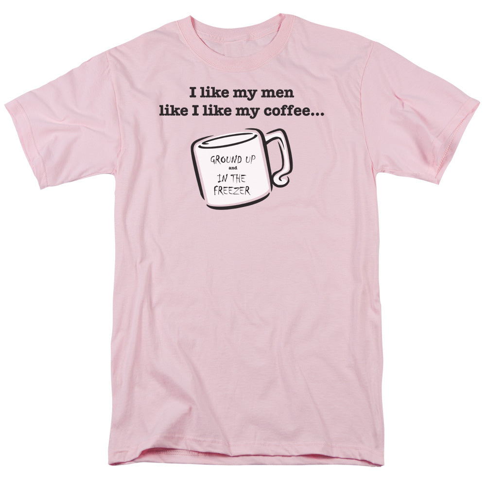 Like Men Like Coffee - Short Sleeve Adult 18 - 1 - Pink T-shirt