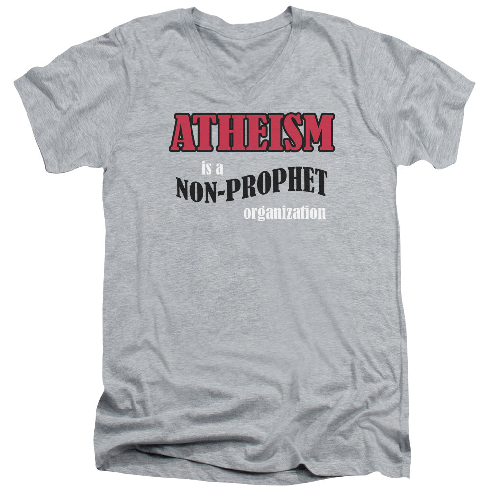 Atheism - Short Sleeve Adult V-neck 30 - 1 - Athletic Heather T-shirt
