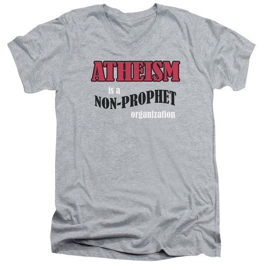 Atheism - Short Sleeve Adult V-neck 30 - 1 - Athletic Heather T-shirt
