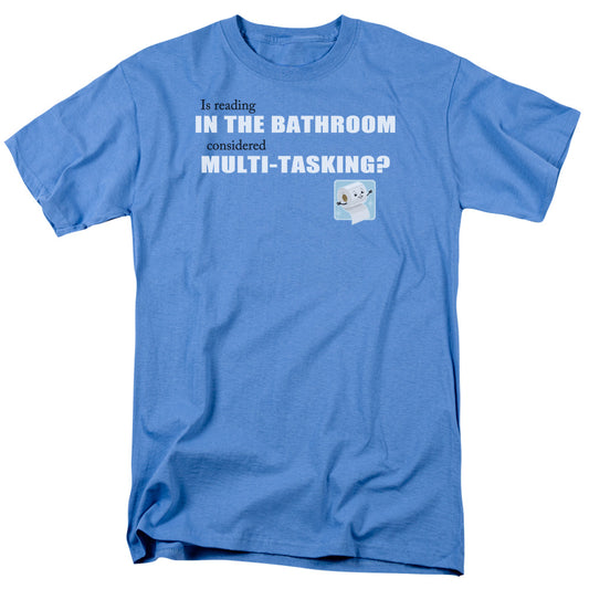 Bathroom Reading - Short Sleeve Adult 18 - 1 - Carolina Blue T-shirt