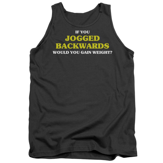 Jogged Backwards - Adult Tank - Charcoal