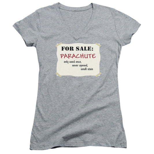 Parachute For Sale - Junior V-neck - Athletic Heather