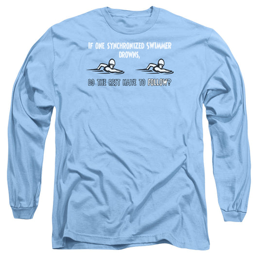 Synchronized Swimmers - Long Sleeve Adult 18 - 1 - Carolina Blue T-shirt