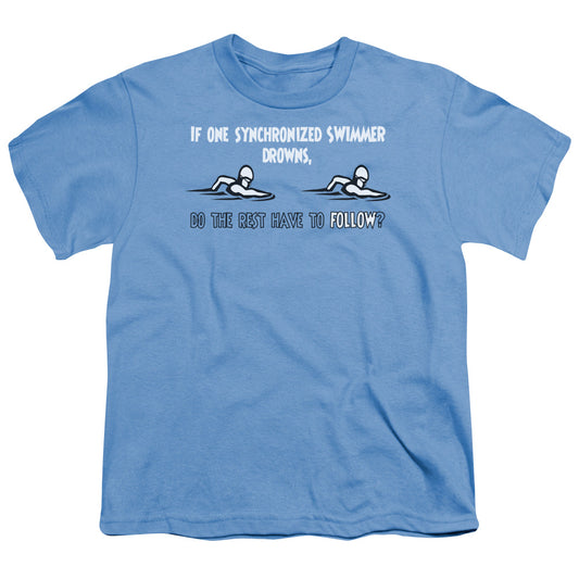 Synchronized Swimmers - Short Sleeve Youth 18 - 1 - Carolina Blue T-shirt