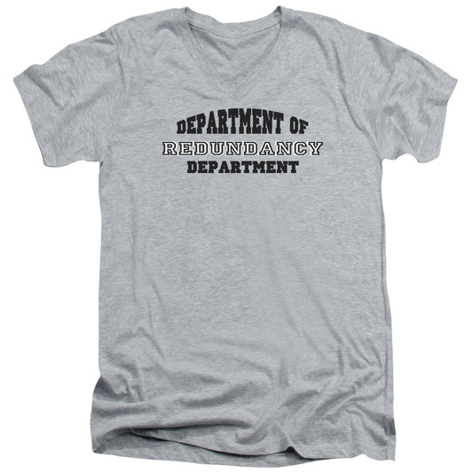 Dept Of Redundancy - Short Sleeve Adult V-neck - Athletic Heather T-shirt