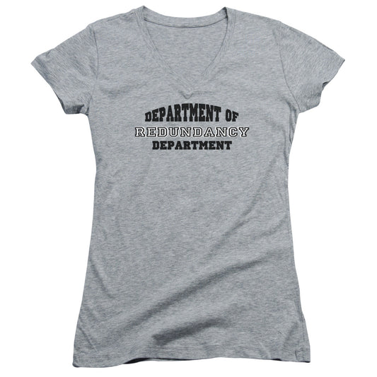 Dept Of Redundancy - Junior V-neck - Athletic Heather
