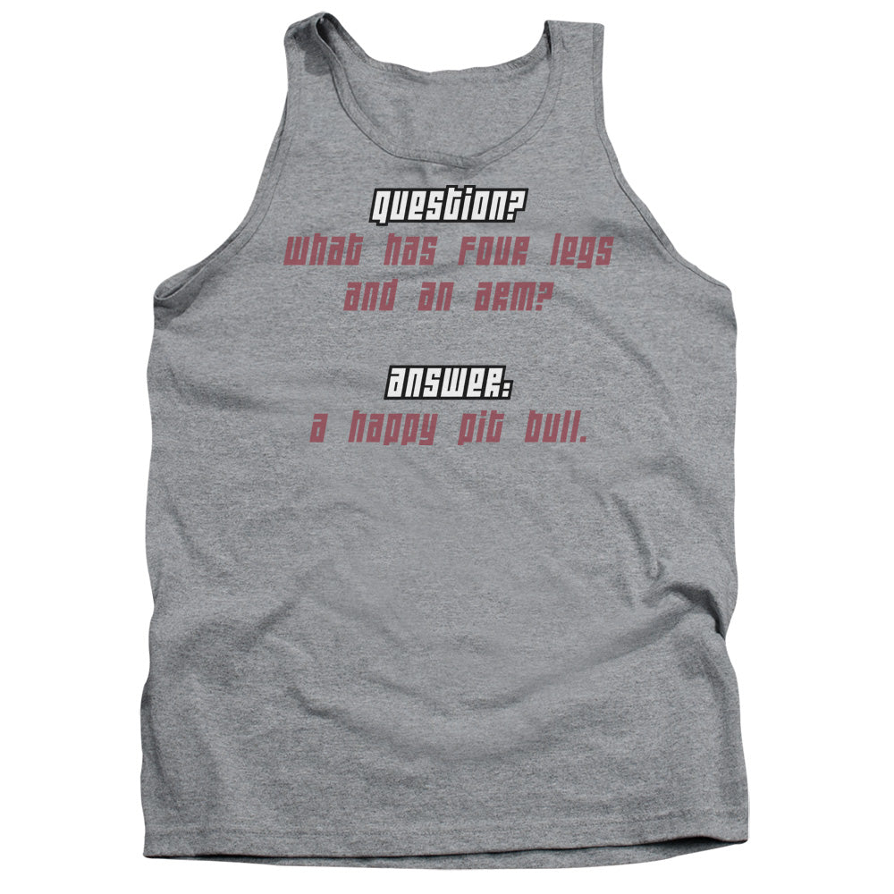 Happy Pit Bull - Adult Tank - Athletic Heather
