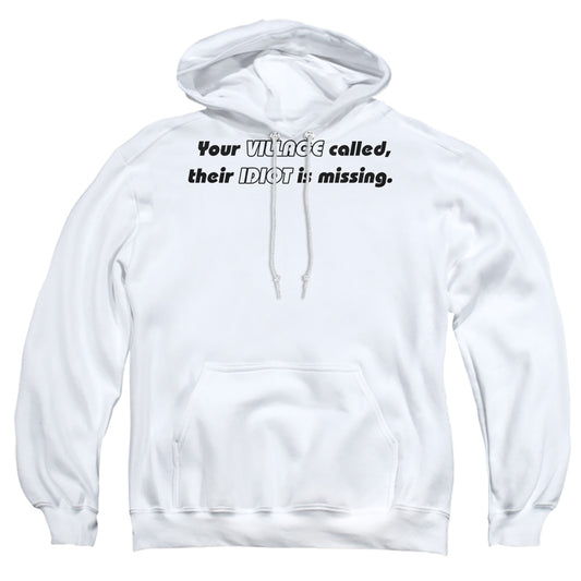 Your Village Called - Adult Pull-over Hoodie - White