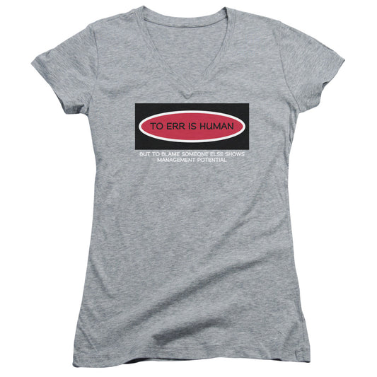 Management Potential - Junior V-neck - Athletic Heather