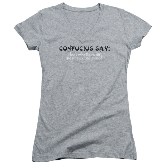 Confucius - Junior V-neck - Athletic Heather