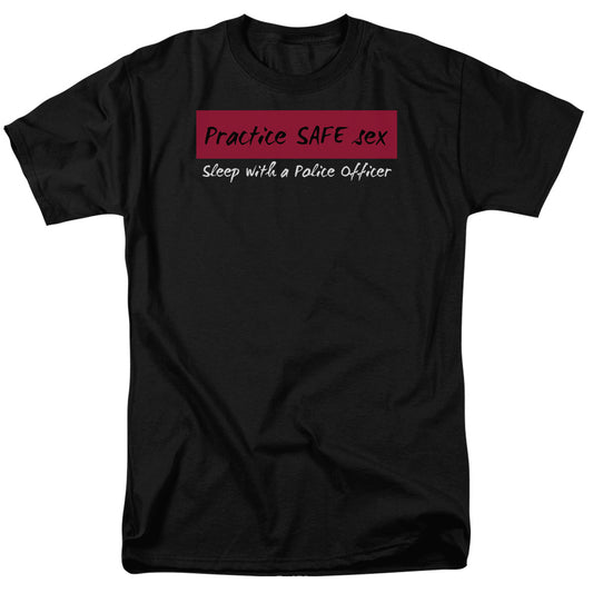 Practice Safe Sex - Short Sleeve Adult 18 - 1 - Black T-shirt