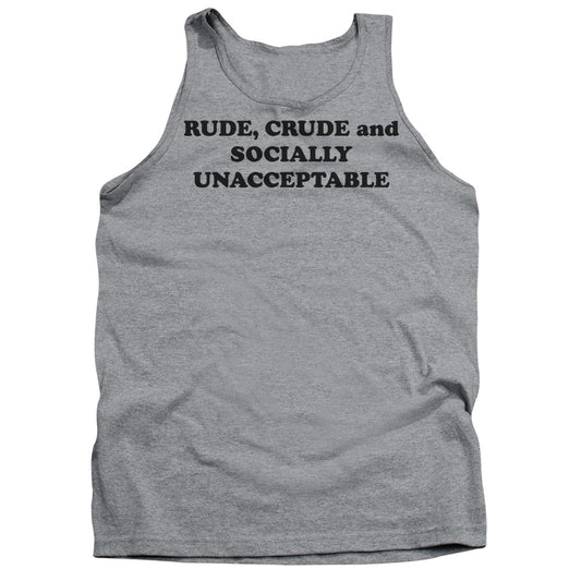 Socially Unacceptable - Adult Tank - Athletic Heather