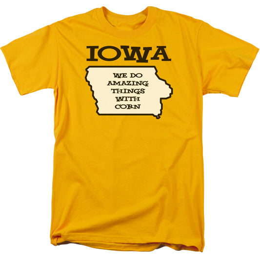 Iowa - Short Sleeve Adult 18 - 1 - Gold T-shirt