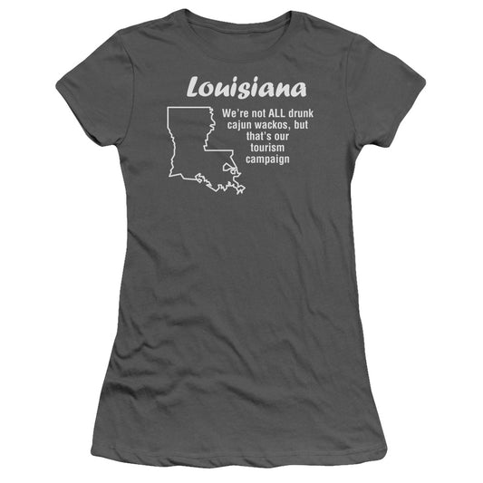 Louisiana - Short Sleeve Junior Sheer - Charcoal T-shirt