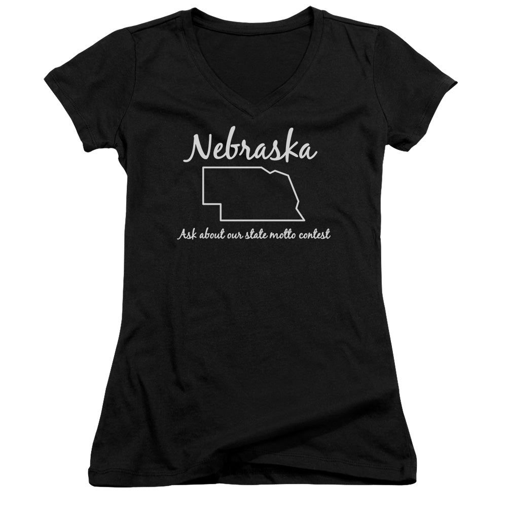 Nebraska - Junior V-neck - Black