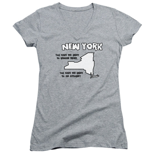 New York - Junior V-neck - Athletic Heather