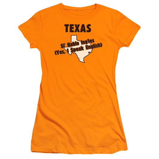 Texas - Short Sleeve Junior Sheer - Orange T-shirt