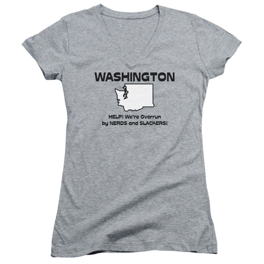 Washington - Junior V-neck - Athletic Heather