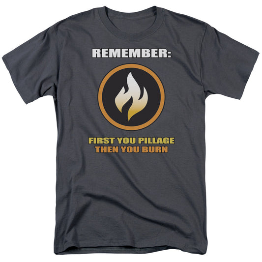 First You Pillage - Short Sleeve Adult 18 - 1 - Charcoal T-shirt