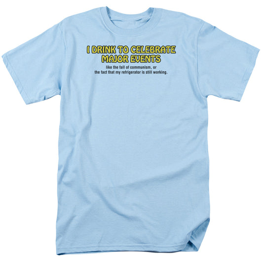 Drink To Celebrate - Short Sleeve Adult 18 - 1 - Light Blue T-shirt