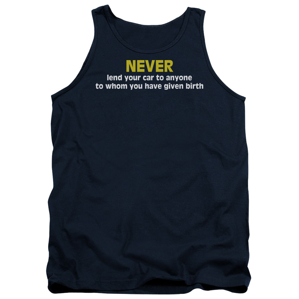 Lend Your Car - Adult Tank - Navy
