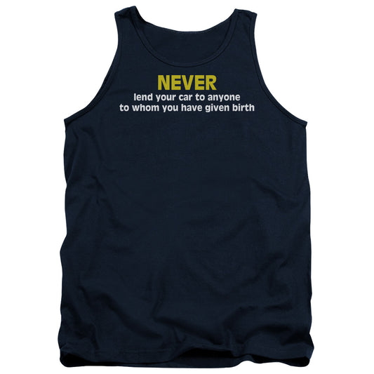 Lend Your Car - Adult Tank - Navy