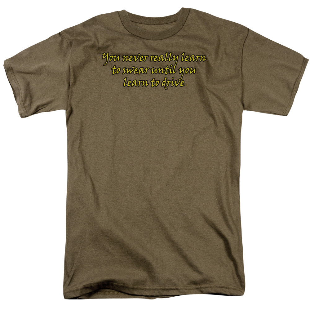 Learn To Swear - Short Sleeve Adult 18 - 1 - Safari Green T-shirt