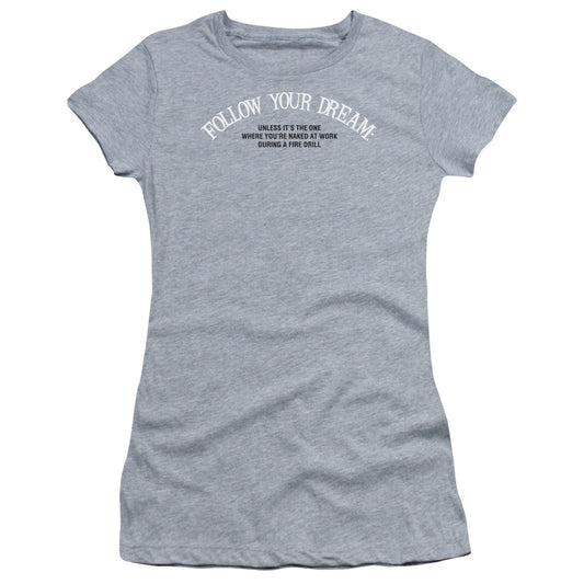 Naked At Work - Short Sleeve Junior Sheer - Athletic Heather T-shirt