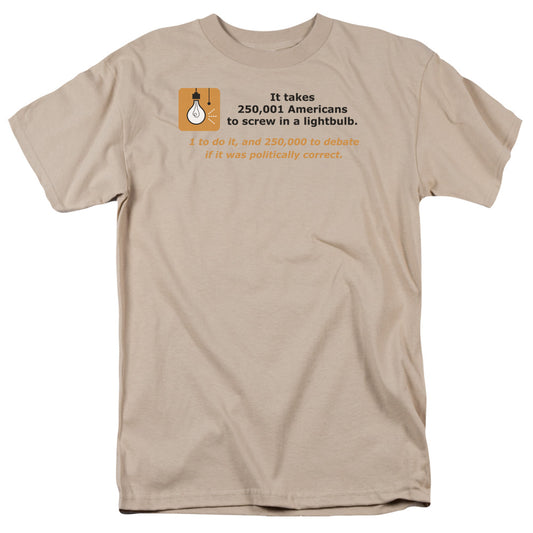 American Lightbulb - Short Sleeve Adult 18 - 1 - Sand T-shirt