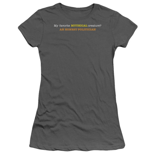 Honest Politician - Short Sleeve Junior Sheer - Charcoal T-shirt