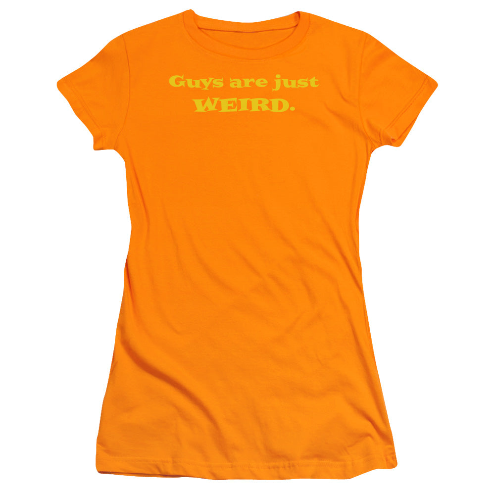 Guys Are Just Weird - Short Sleeve Junior Sheer - Orange T-shirt