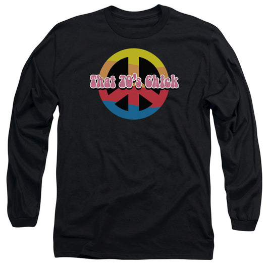 That 70s Chick - Long Sleeve Adult 18 - 1 - Black T-shirt
