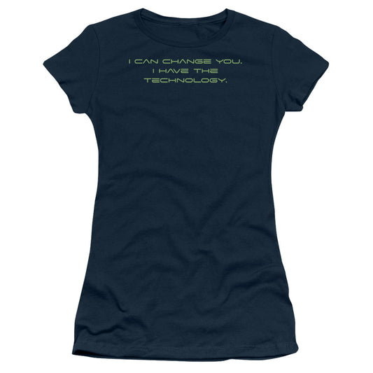 I Can Change You - Short Sleeve Junior Sheer - Navy T-shirt