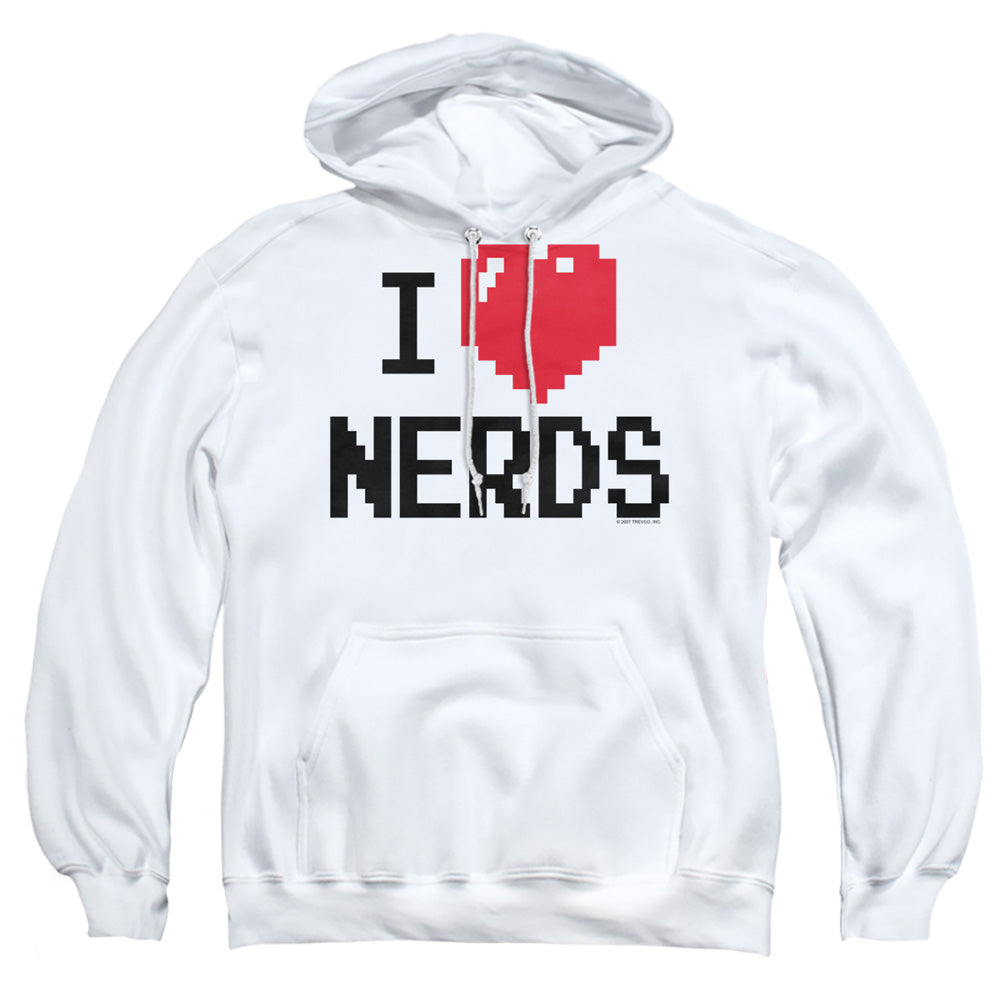 I Heart Nerds - Junior White Sheer Cap Sleeve Tee/sm - Adult Pull-over Hoodie - White