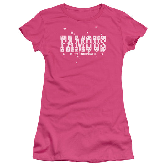 Famous - Short Sleeve Junior Sheer - Hot Pink T-shirt